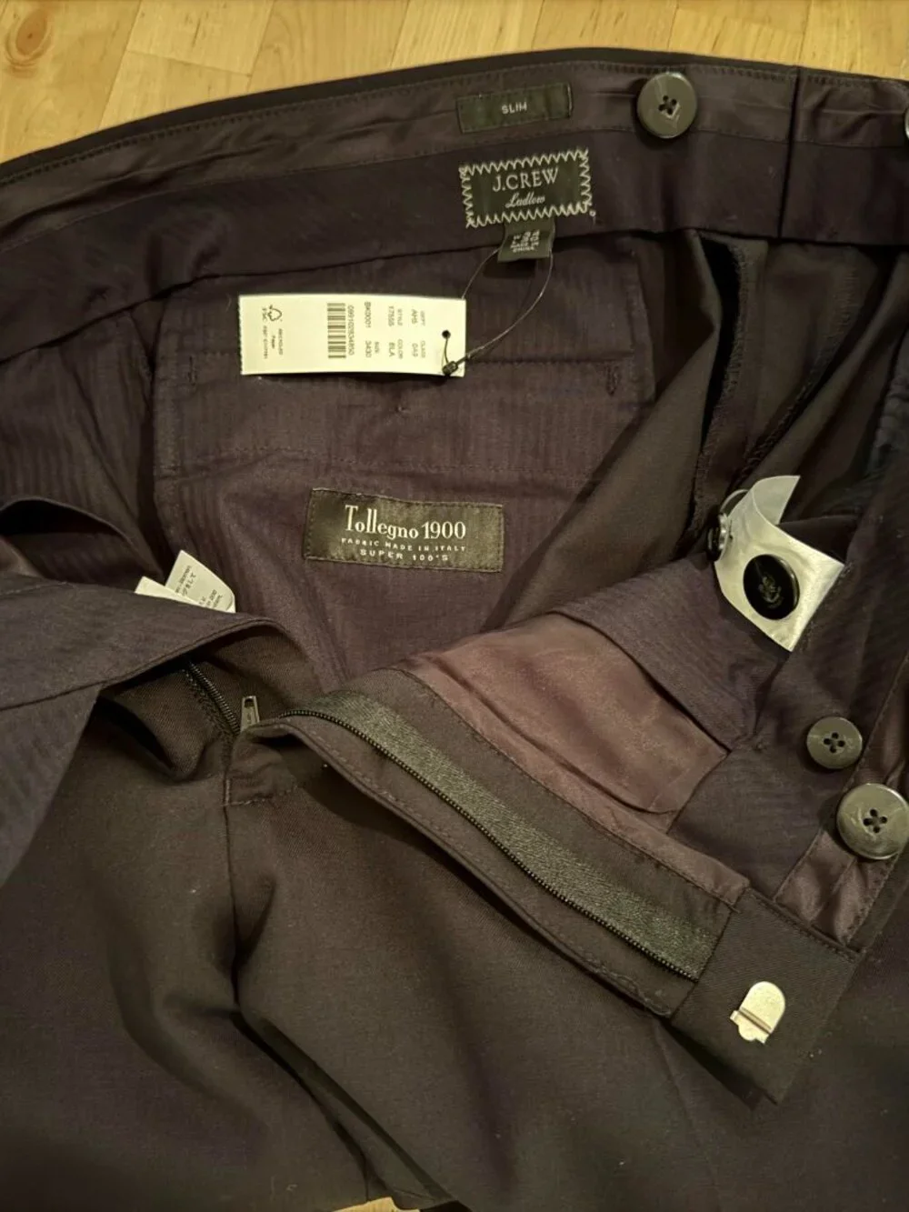 J. Crew Men's Black Tuxedo Jacket & Pants in Italian Wool